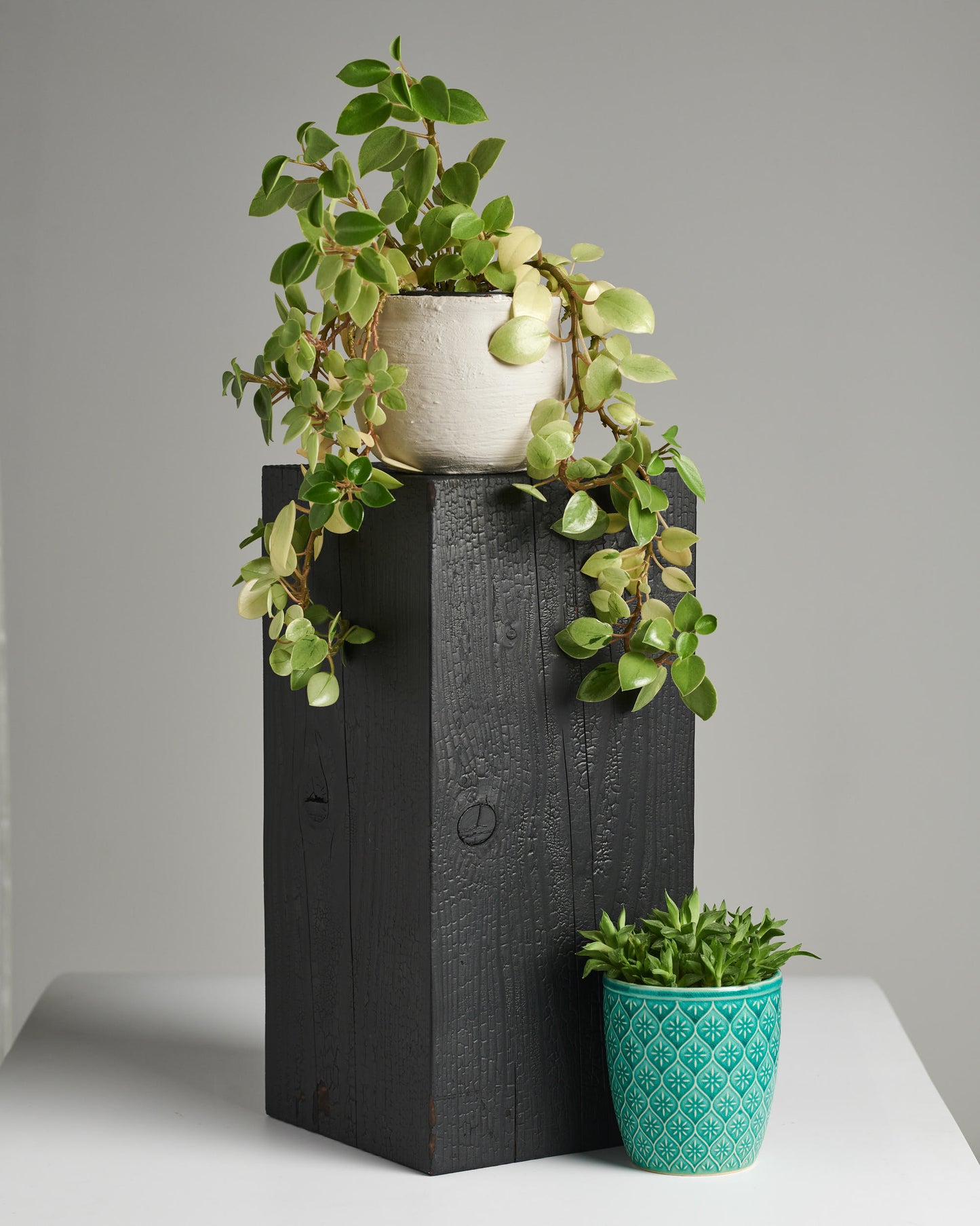 Minimalist End Table Wood Block