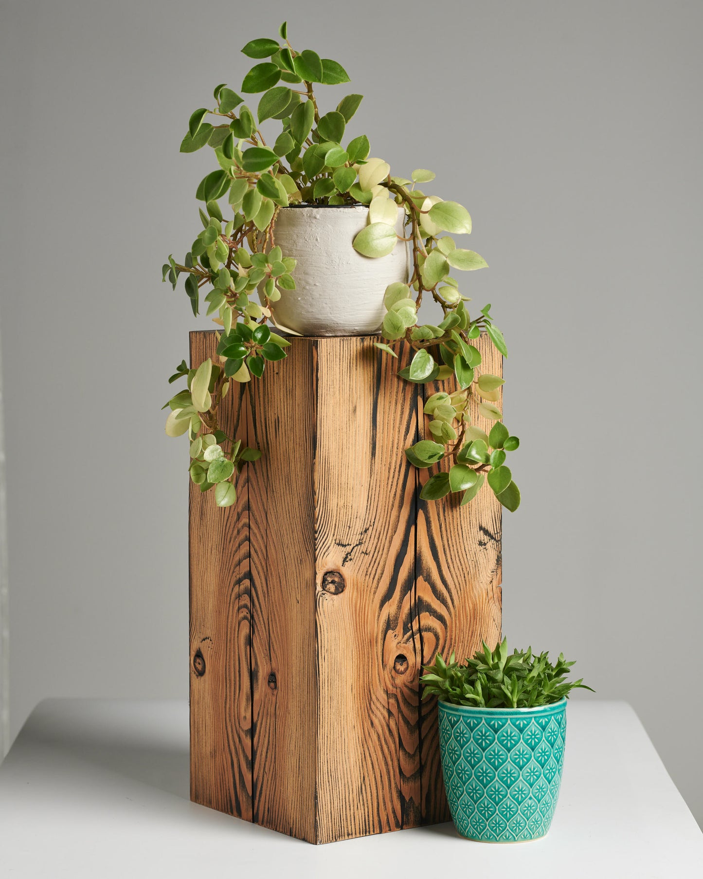 Minimalist End Table Wood Block