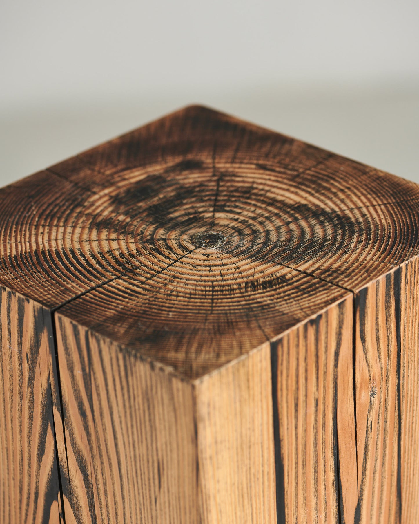 Minimalist End Table Wood Block